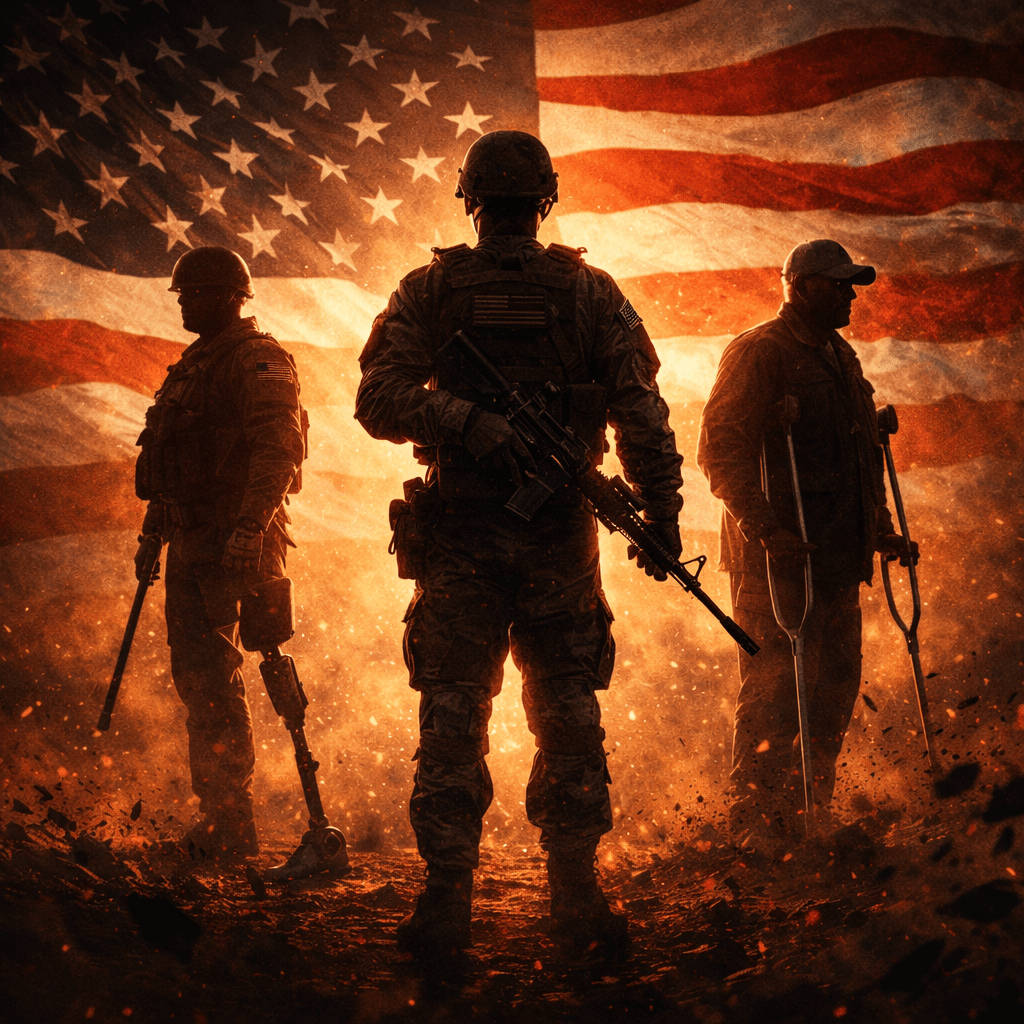 Focus imagery clearly on military veterans