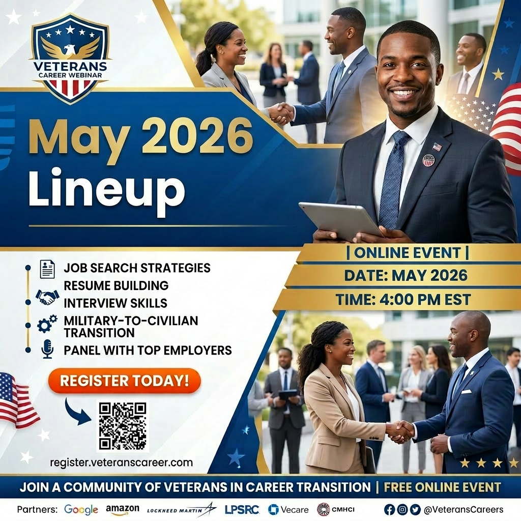 Upcoming Veterans Career Live Webinars: May 2026 Lineup You Don’t Want to Miss