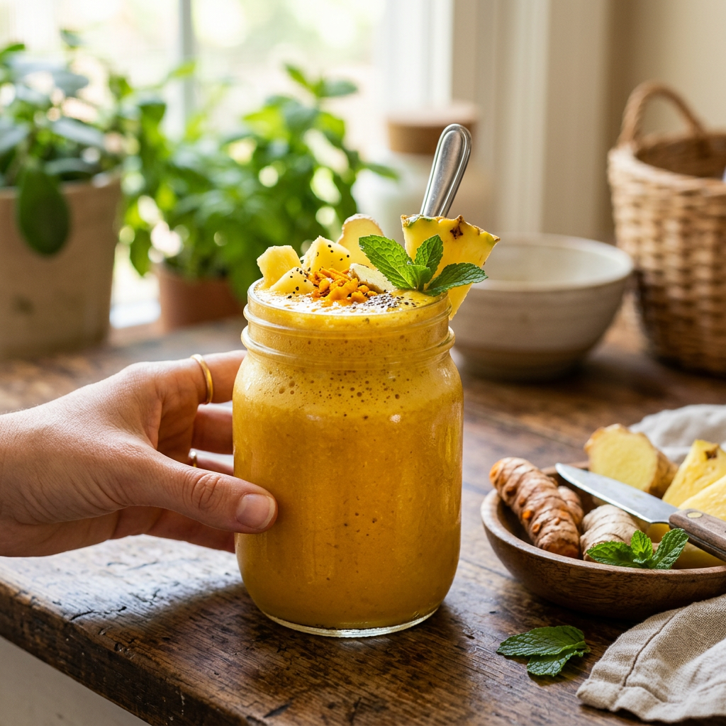 Pineapple–Turmeric Anti‑Inflammatory Smoothie: A Simple Daily Reset for Veterans